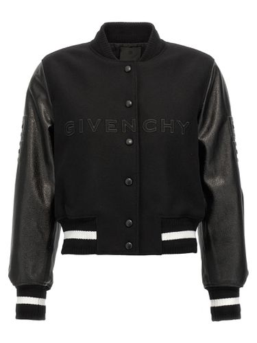 Givenchy Cropped Logo Bomber Jacket - Givenchy - Modalova