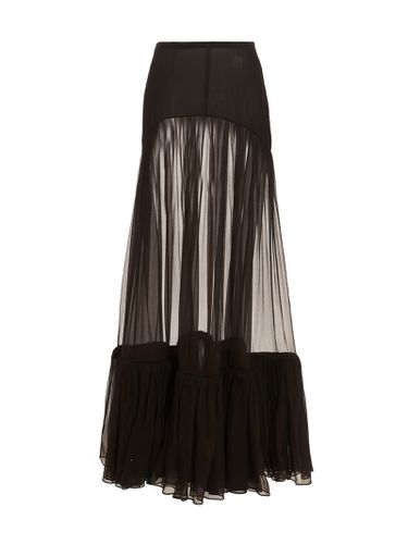 Saint Laurent Flounced Long Skirt - Saint Laurent - Modalova