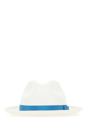 Borsalino White Straw Hat - Borsalino - Modalova