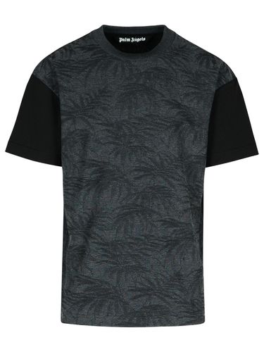 Palms Curved Cotton Blend T-shirt - Palm Angels - Modalova