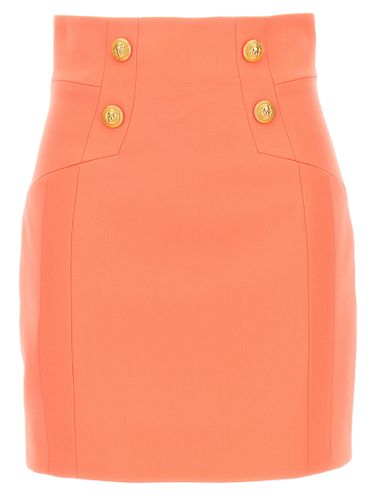 Balmain Logo Button Skirt - Balmain - Modalova