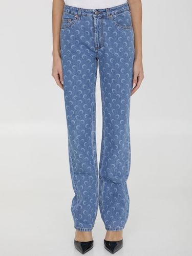 Moon Printed Loose Jeans - Marine Serre - Modalova