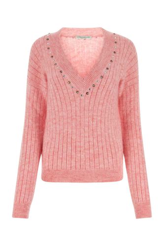 Melange Pink Wool Blend Sweater - Alessandra Rich - Modalova