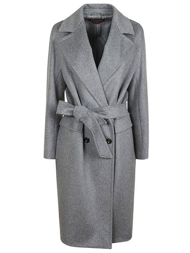 Double-breasted Belted Coat - Max Mara Studio - Modalova