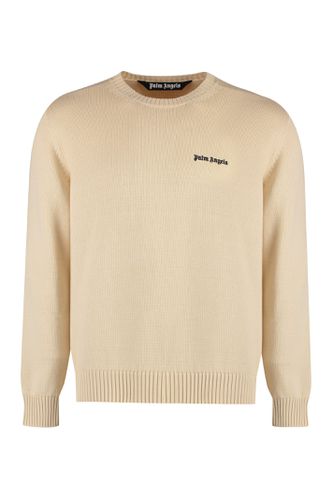 Cotton Crew-neck Sweater - Palm Angels - Modalova