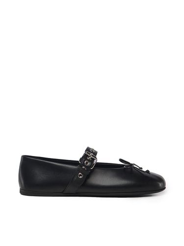 Miu Miu Leather Ballerinas - Miu Miu - Modalova