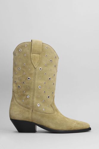 Western Boots With Studs In Suede - Isabel Marant - Modalova