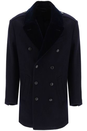 Midi Peacoat With Velvet Lapel - Tom Ford - Modalova