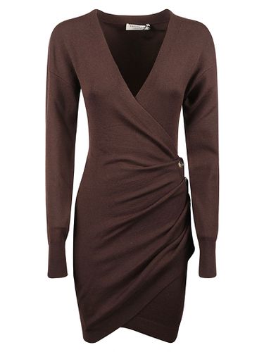 V-neck Wrap Long-sleeved Dress - Philosophy di Lorenzo Serafini - Modalova