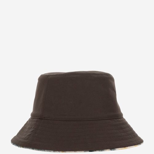 Reversible Fleece Check Bucket Hat - Burberry - Modalova