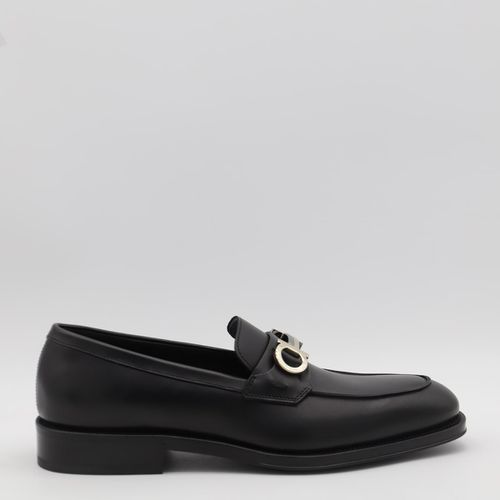 Ferragamo Black Leather Loafers - Ferragamo - Modalova