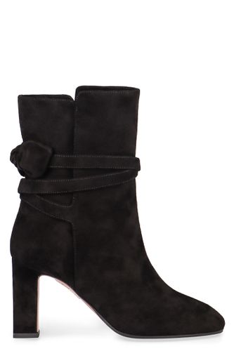 Very Bow Tie Suede Ankle Boots - Aquazzura - Modalova