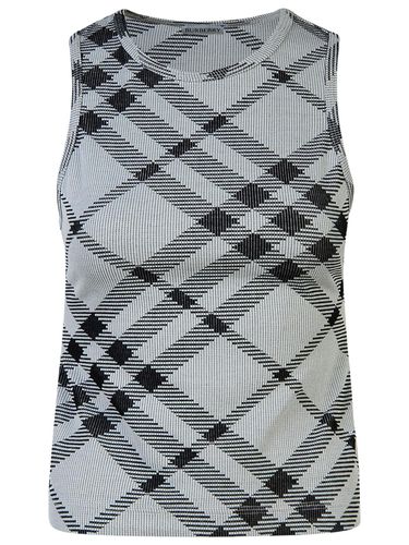 Check Cotton Blend Tank Top - Burberry - Modalova