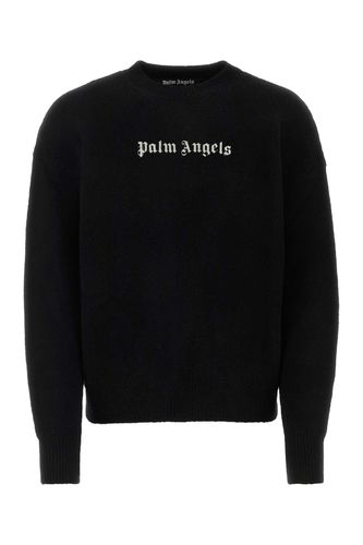 Black Wool Blend Sweater - Palm Angels - Modalova