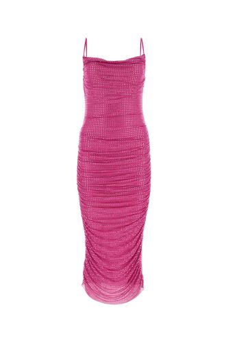 Fuchsia Stretch Tulle Dress - self-portrait - Modalova