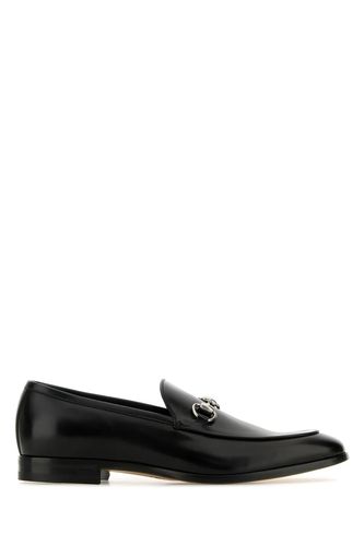 Gucci Black Leather Loafers - Gucci - Modalova