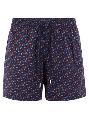 Stretch Beach Shorts With Patterned Print - Vilebrequin - Modalova