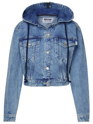 Jeans Drawstring Hooded Denim Jacket - M05CH1N0 Jeans - Modalova