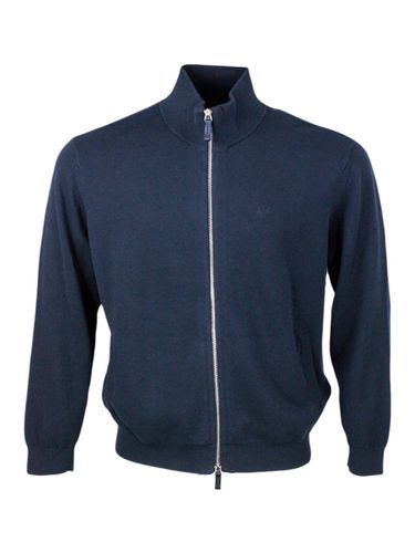 Lightweight Full Zip Long-sleeved Shirt Made Of 100% Cotton With Side Pockets - Armani Collezioni - Modalova