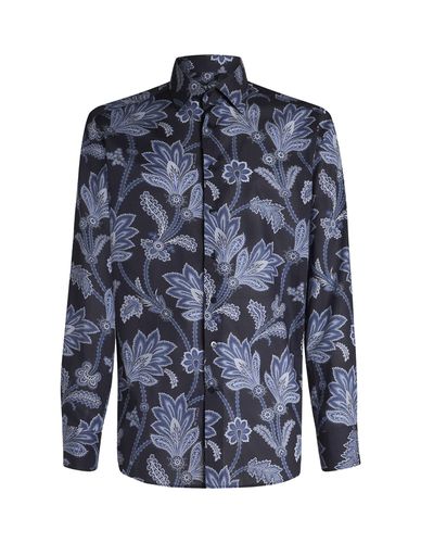 Etro Navy Blue Floral Shirt - Etro - Modalova