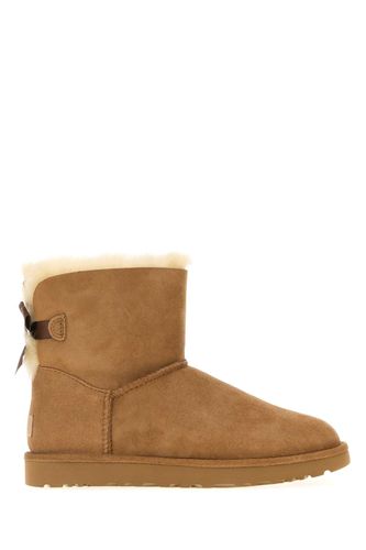 Camel Suede Mini Bailey Bow Ankle Boots - UGG - Modalova