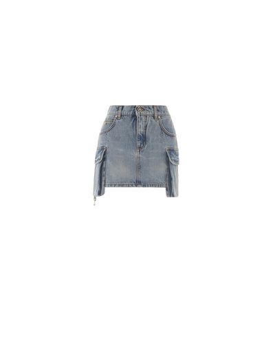 John Richmond Denim Cargo Miniskirt - John Richmond - Modalova