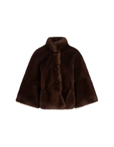 Faux Fur Jacket With Drawstring Behind - Valentini 1972 - Modalova