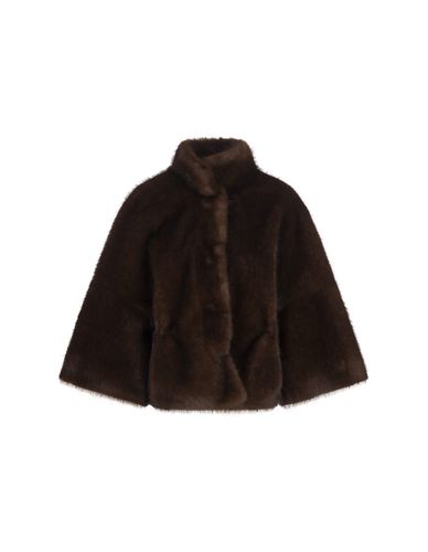 Faux Fur Jacket With Drawstring Behind - Valentini 1972 - Modalova