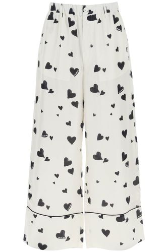 Pajama Pants With Bunch Of Hearts Motif - Marni - Modalova