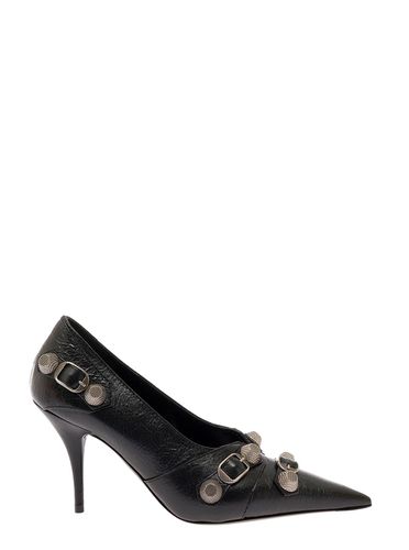 Cagole Pointed Pump In Leather Woman - Balenciaga - Modalova