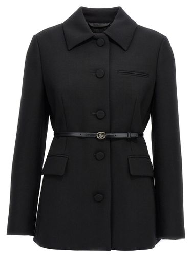 Gucci Wool Crêpe Coat - Gucci - Modalova