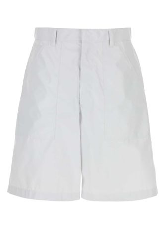 White Nylon Blend Bermuda Shorts - Prada - Modalova