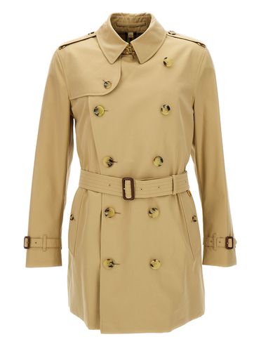 Kensington Trench Coat With Matching Belt In Cotton Man - Burberry - Modalova