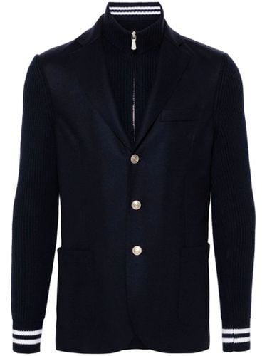 Navy Wool Blend Blazer - Eleventy - Modalova