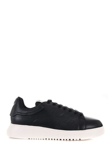 Emporio Armani Leather Sneakers - Emporio Armani - Modalova