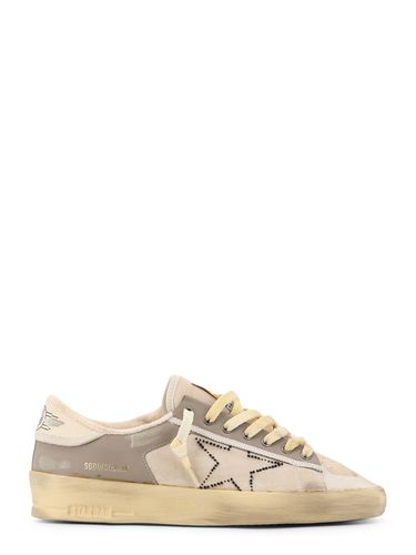 Stardan Con Collarino Spezzato E Stella Ricamata Suede And Leather Upper Leather Heel - Golden Goose - Modalova