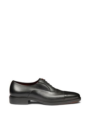 Leather Oxford With Rubber Sole - Santoni - Modalova