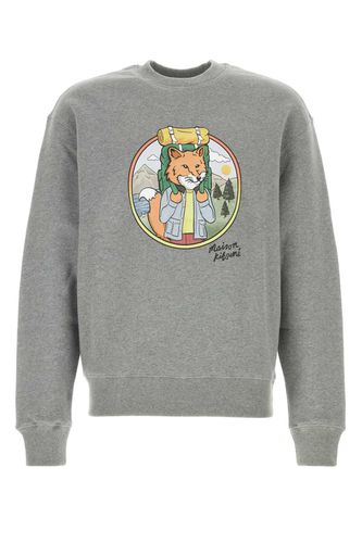 Fox Printed Crewneck Sweatshirt - Maison Kitsuné - Modalova