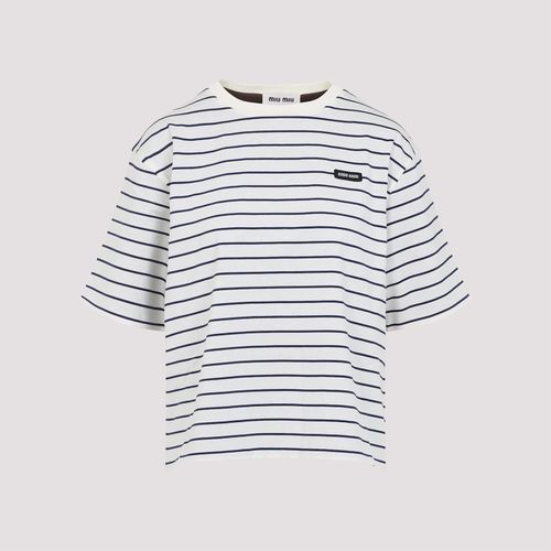 Miu Miu Cotton T-shirt - Miu Miu - Modalova