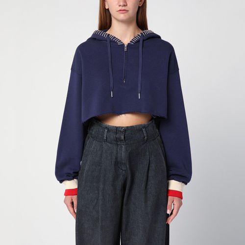 Golden Goose Blue Cropped Hoodie - Golden Goose - Modalova