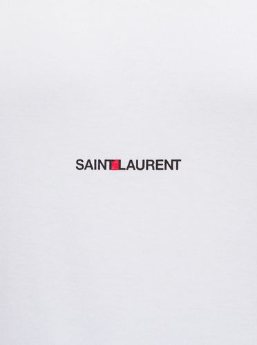 T-shirt With Logo Print - Saint Laurent - Modalova