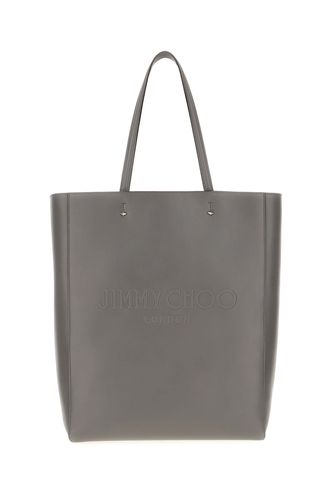 Dark Grey Leather Large Lenny Handbag - Jimmy Choo - Modalova