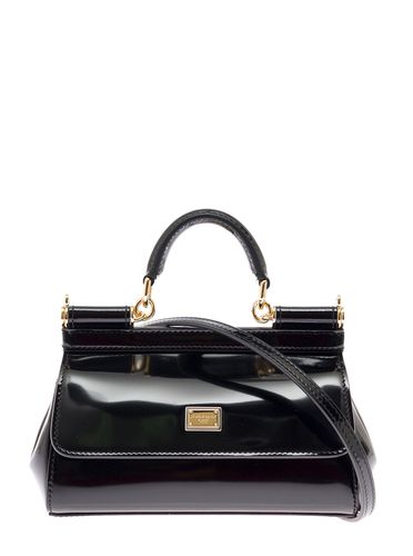 Womans Sicily Patent Classic Handbag - Dolce & Gabbana - Modalova