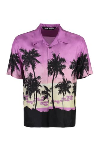 Printed Short Sleeved Shirt - Palm Angels - Modalova