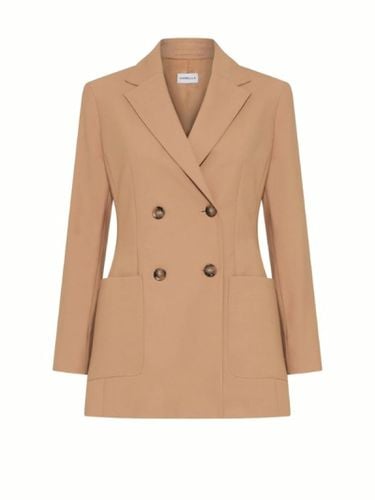 Camel Double Breasted Jacket - Marella - Modalova