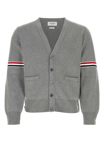 Grey Cotton Milano Stitch Cardigan - Thom Browne - Modalova