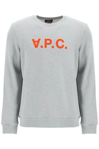 A. P.C. V. p.c. Flock Logo Sweatshirt - A.P.C. - Modalova