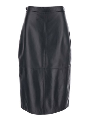 Kinder Skirt With Rear Single Slit In Leather Woman - Antonelli - Modalova