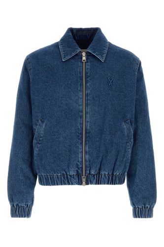 Denim Padded Jacket - Ami Alexandre Mattiussi - Modalova