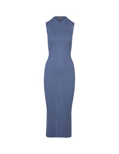 Light Long Sleeveless Ribbed Knit Dress - Marni - Modalova